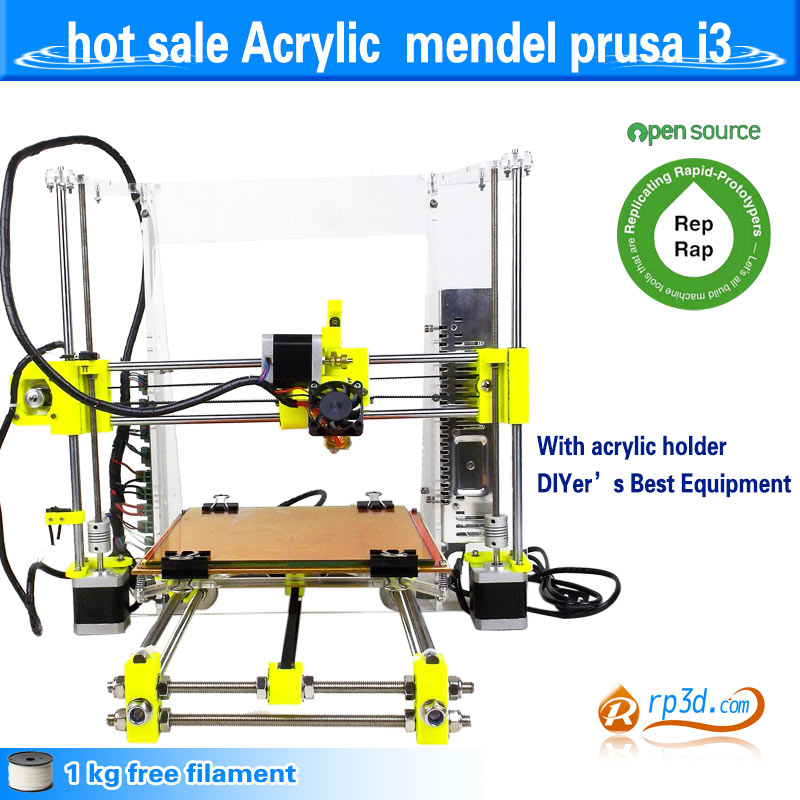 Clerance Sale! 3D printer DIY prusa i3 , hot gift with free fila